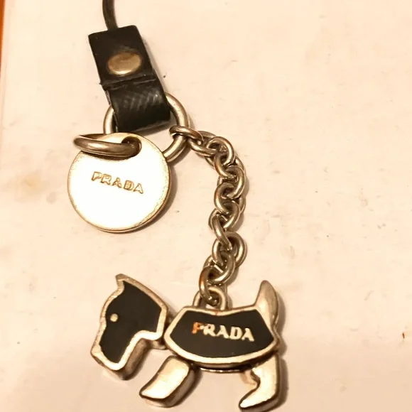 Prada RARE Dog Keychain Cell Phone Accesory Terrier Schnauzer Dog
